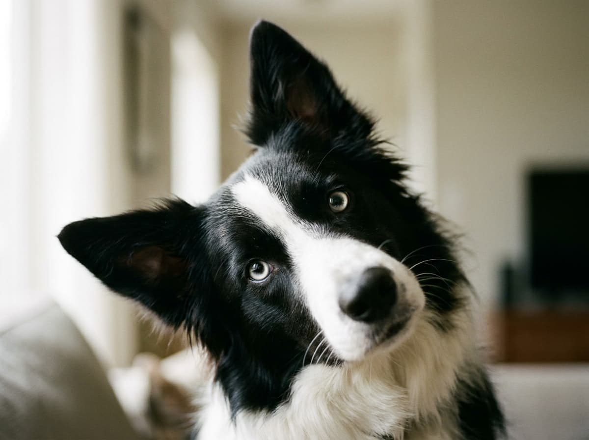 Head Tilt — Dog with head tilted to one side, listening
